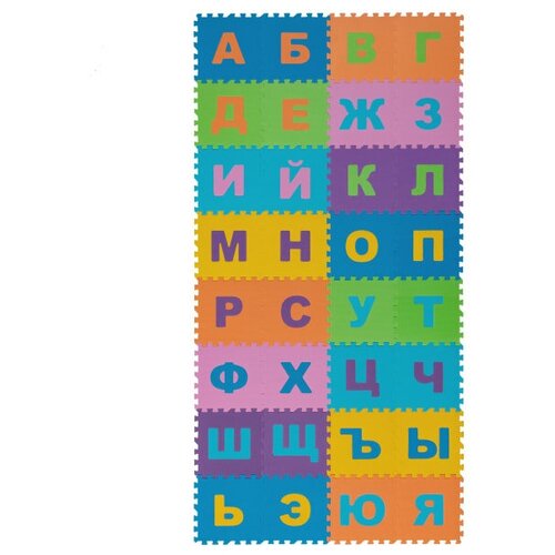 фото Коврик пазл алфавит русский полипропилен 20х20 см, в упаковке 32 шт 14298944
