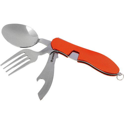 фото Ермак набор туристический: нож, ложка, вилка, открывалка; нерж. сталь