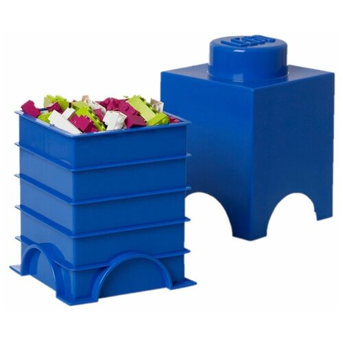 фото Ящик для хранения lego 1 storage brick синий