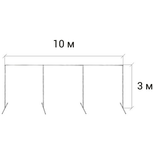 фото Стойка пресс волл для баннера (п-образная) 3 м. / 10 м. gozhy