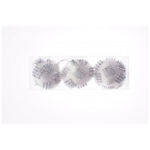 фото Набор ёлочных шаров с шипами (размер 10 см 3 шт) белый china dans