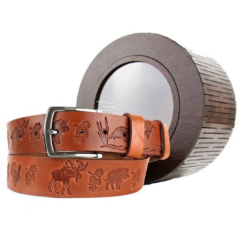 фото Ремень wild bear rm-051f light-brown premium (135 см)