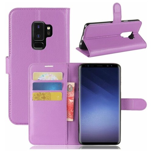 фото Brodef wallet чехол книжка для samsung galaxy s9 plus фиолетовый