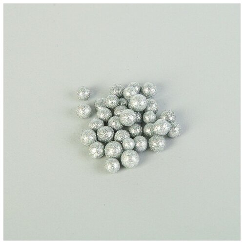 фото Наполнитель декоративный "волшебные шарики", серебряный блеск, 10 гр/250 мл yandex market