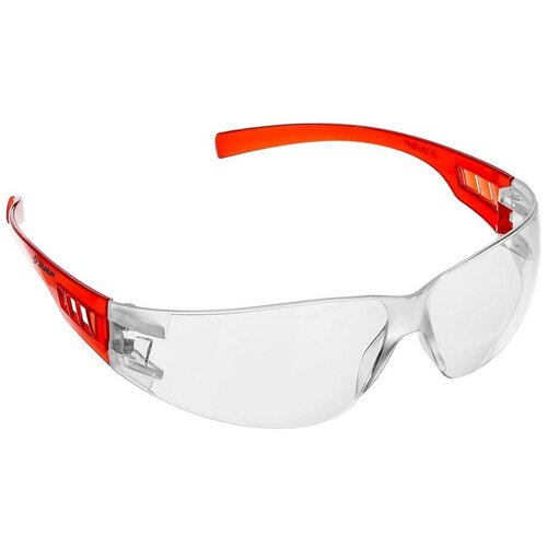 фото Зубр мастер прозрачные, очки защитные открытого типа, пластиковые дужки.