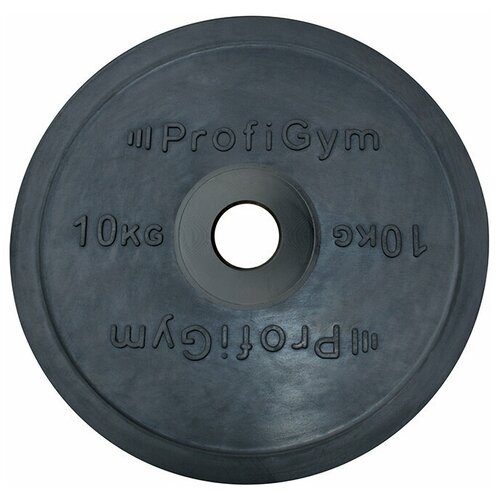 фото Диск 10 кг для штанги олимпийский, черный до-10/51 profigym