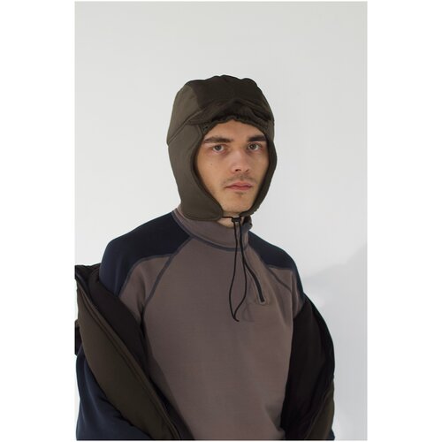 фото Шапка ушанка idcompany зимняя, подкладка, размер 58, серый