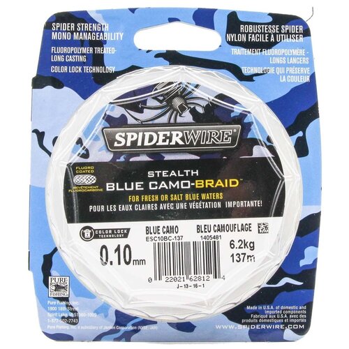 фото "плетеная леска spiderwire stealth blue camo 137m 0,10mm 6,2kg"
