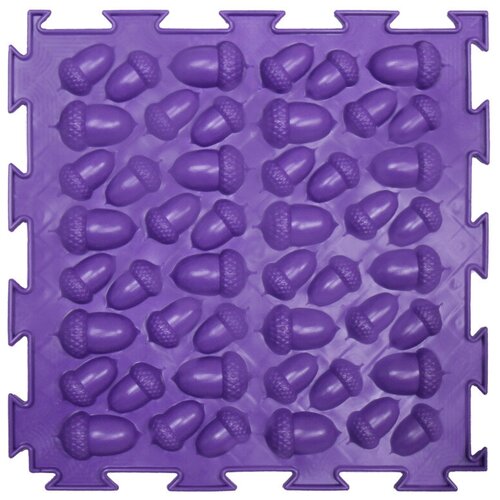 фото Массажный коврик ортодон "жёлуди" жёсткие (фиолетовый) 1 пазл
