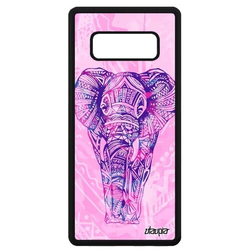 фото Красивый чехол на смартфон // samsung galaxy note 8 // "слон" мудрый саванна, utaupia, фиолетовый
