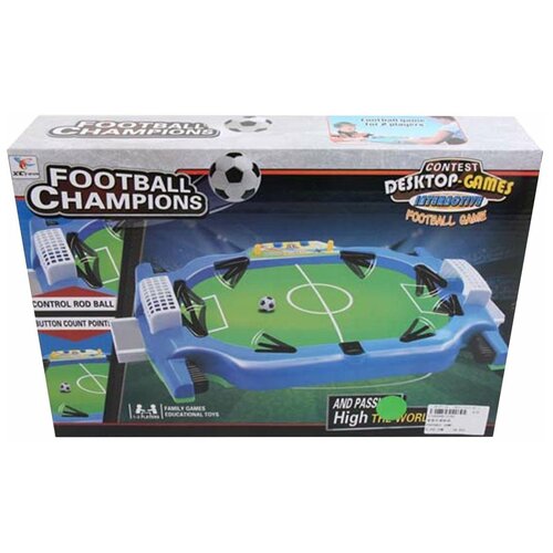 фото Настольный футбол наша игрушка игровое поле, лоток 2 шт, ворота 2 шт, мяч, коробка (2192)