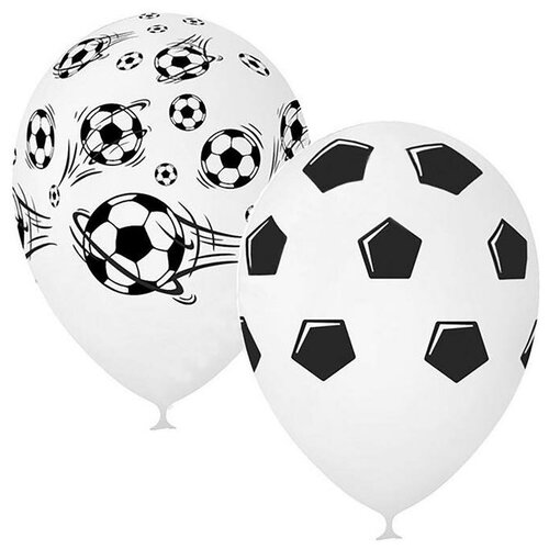 фото Шар латексный 12" «футбол», пастель, 5- сторонний, набор 10 шт. globos payaso