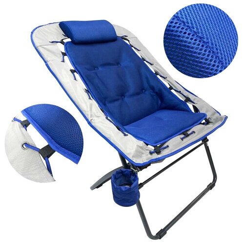 фото Кресло быстро раскладное с подвесной подушкой coolwalk темно синее