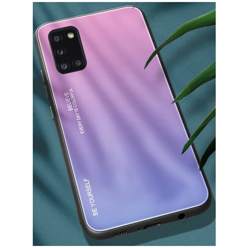 фото Brodef gradation стеклянный чехол для samsung galaxy a31 розовый