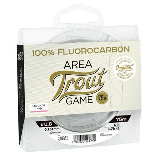 фото Леска монофильная lucky john "area trout game fluorocarbon" 075/023, розовая