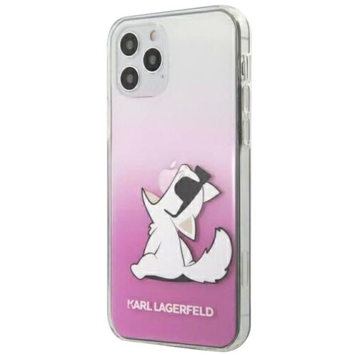фото Чехол для смартфона karl lagerfeld choupette gradient для iphone 12/12 pro, розовый