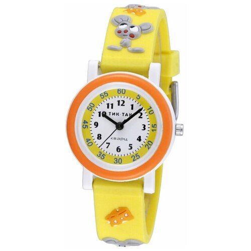 фото Наручные стрелочные часы (тик- так н104-2 жёлтые мыши) тик-так
