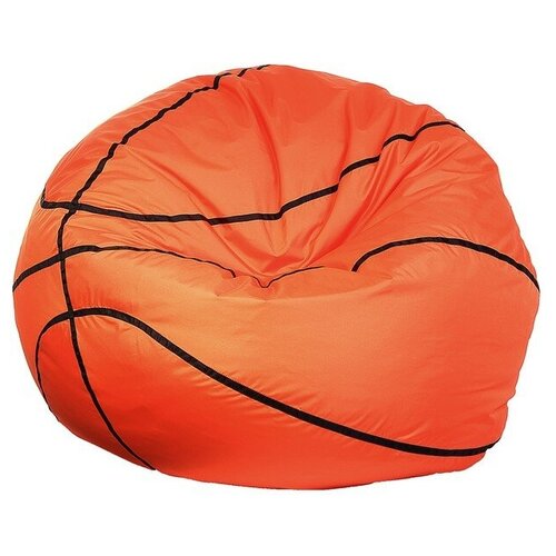фото Me-shok кресло-мешок "баскетбольный мяч", d110, цвет черный/оранжевый