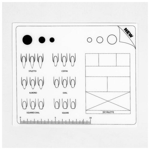 фото Коврик для маникюра, силиконовый, 15 × 18 см qwen