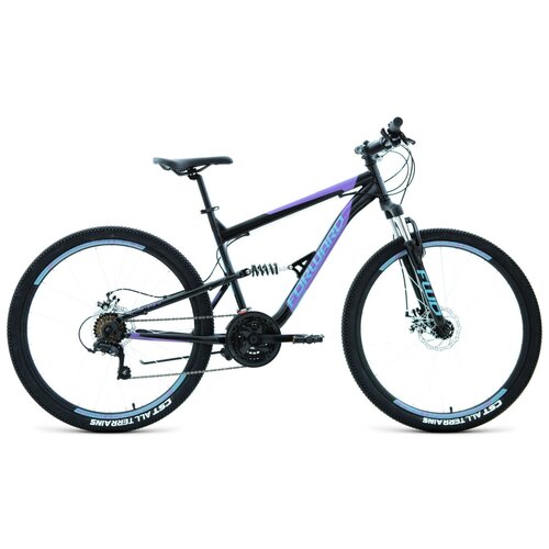 фото Двухподвесный велосипед forward raptor 27,5 2.0 d (2022) 16" черно-фиолетовый (151-165 см)