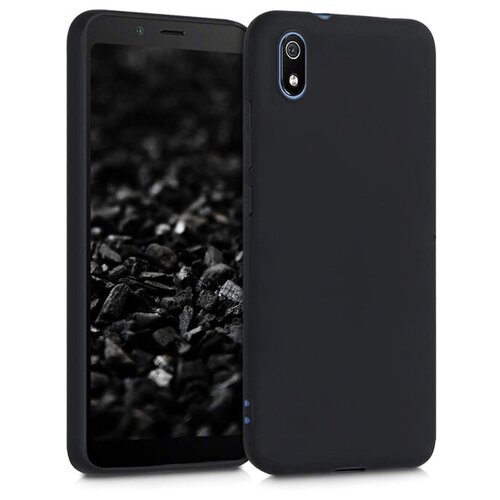 фото Матовый чехол для xiaomi redmi 7a / силиконовый чехол на сяоми редми 7а (черный) pastila