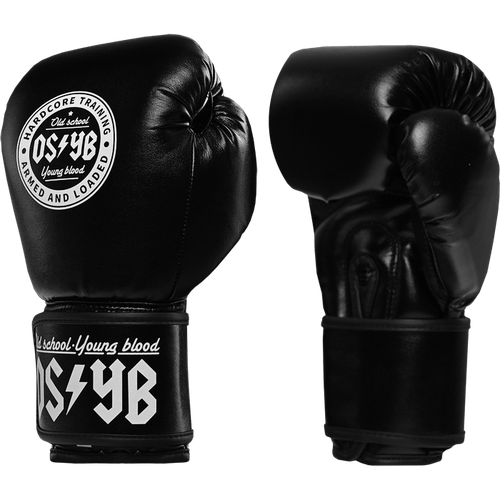 фото Боксерские перчатки hardcore training osyb mf black. 16oz