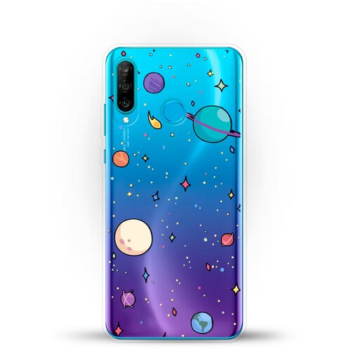 фото Силиконовый чехол звезды и планеты на huawei nova 4e andy & paul