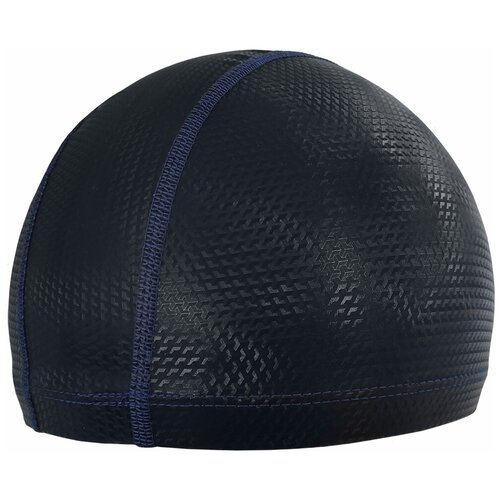 фото C33698-1 шапочка для плавания силиконовая с текстильной подкладкой и рисунком 3d (темно синяя) smart athletics