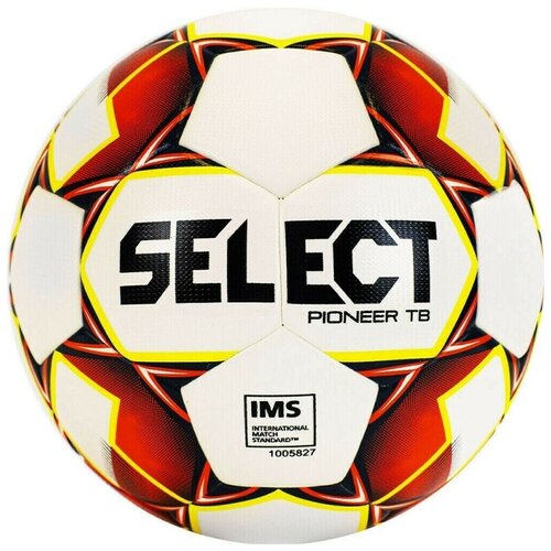 фото Мяч футбольный select pioneer tb арт.810221-274, р.5, ims, 32 пан, гл.пу, термосш, бело-красно-желтый