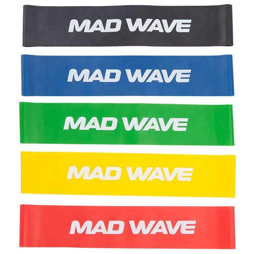 фото Набор лент-эспандеров short resistance bands, 5 шт mad wave