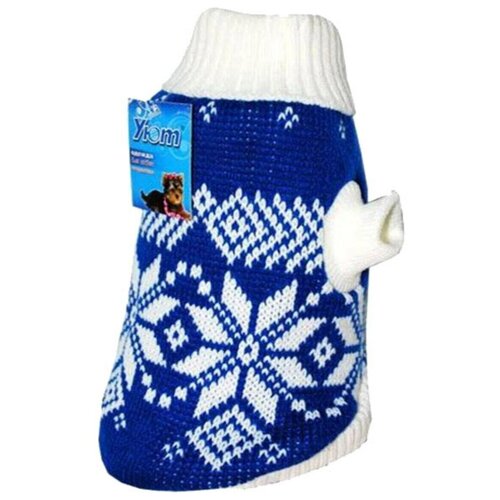 фото [88740] уют свитер синий снежинки 45 см, размер 2xл, тм уют, 1*72 шт0,101кг, 88740