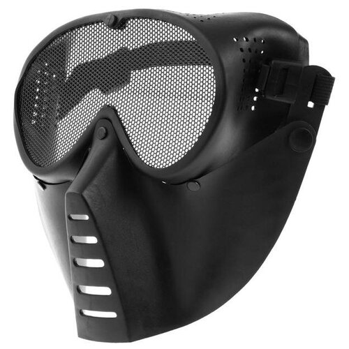 фото Очки-маска для езды на мототехнике, грязезащита, армированные, цвет черный yandex market