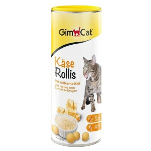 фото Gimcat kase-rollis витамин. сырные ролики для кошек с твердым сыром, 425 гр 850 шт./уп.