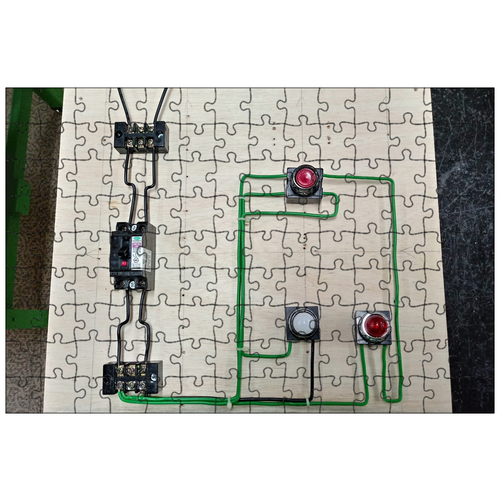фото Магнитный пазл 27x18см."электрическая цепь, распределительный щит, электрик" на холодильник lotsprints