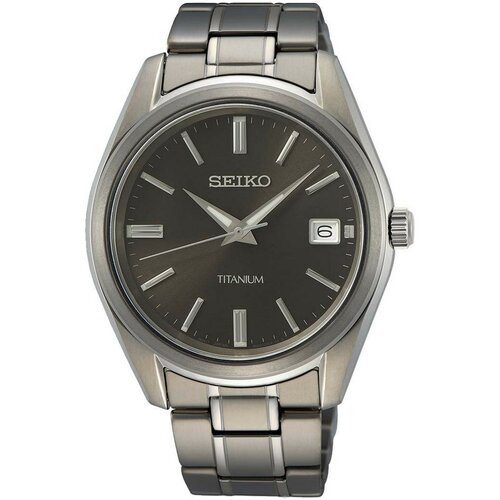 фото Наручные часы seiko японские титановые наручные часы seiko sur375p1, серебряный