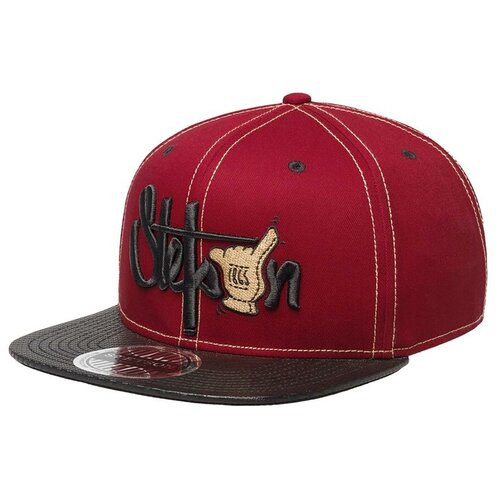 фото Бейсболка stetson арт. 7781115 baseball cap shaka cotton (черный / красный), размер uni