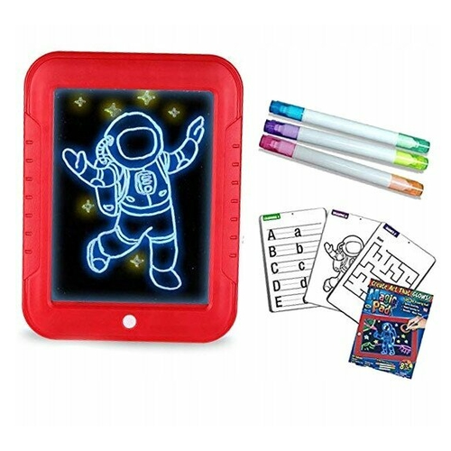 фото Планшет для рисования светом детский magic pad magic sketchpad ворон