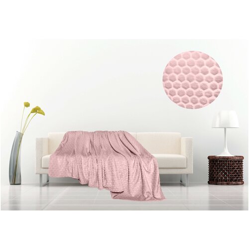фото Плед велсофт nova розовый персик, 230x240 см nova home textile