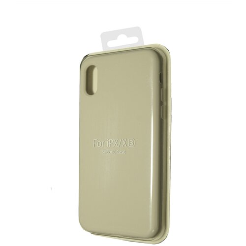 Чехол-накладка для iPhone X/XS SILICONE CASE NL закрытый молочно белый (10)