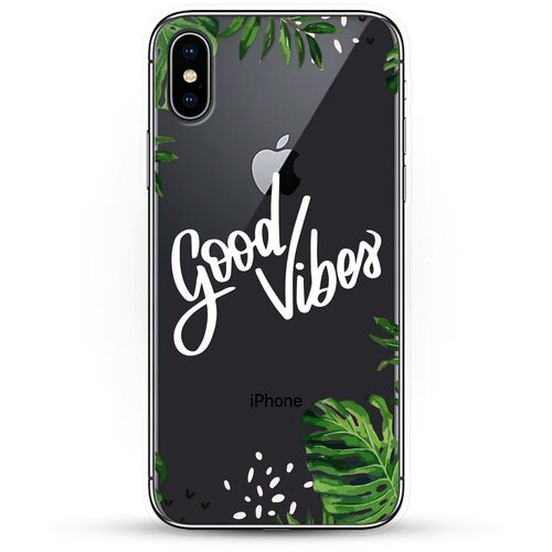 фото Силиконовый чехол good vibes на apple iphone xs andy & paul