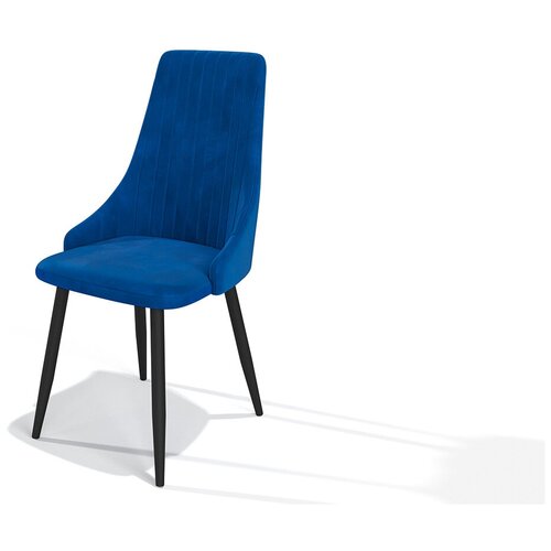 фото Evita стул руссо тк. велюр синий, ноги чёрные 1 шт. /стул для кухни/стул для гостинной/ стул для спальни/мягкий стул/стул велюровый