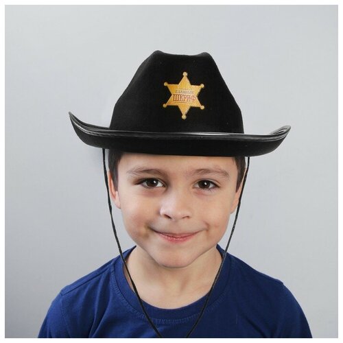 фото Ковбойская шляпа "главный шериф" , детская, черный 2223769 страна карнавалия