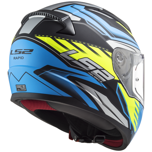 фото Шлем ls2 ff353 rapid gale matt black blue yellow (xl, matt black blue yellow)