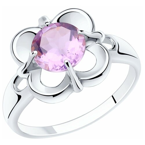фото Diamant кольцо из серебра с аметистом 94-310-00713-3, размер 17.5