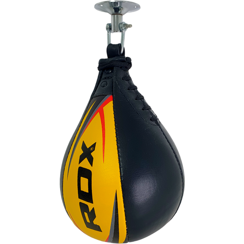 фото Груша пневматическая боксёрская скоростная, черно-желтая rdx