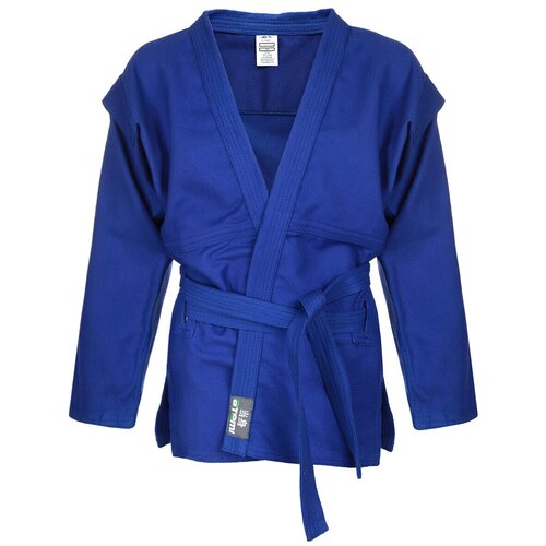 фото Куртка для самбо ёлочка без подкладки, синее, плотность 500гр/м2, ax5 (50) atemi