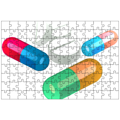 фото Магнитный пазл 27x18см."таблетки, медикамент, планшет" на холодильник lotsprints