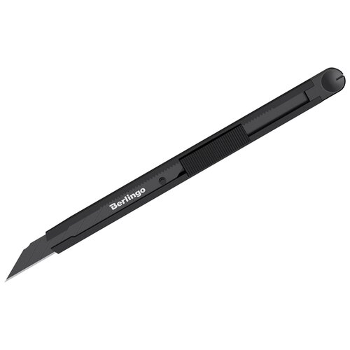фото Berlingo нож канцелярский double black bm4129 9 мм черный