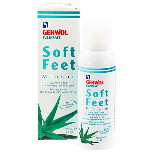 фото Gehwol soft feet shaum - пенка «алоэ вера и масло оливы» с гиалуроновой кислотой 125 мл