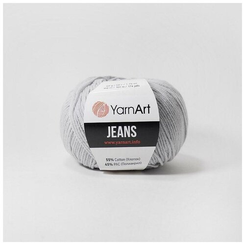 фото Пряжа yarnart jeans (джинс) 80 серо-сиреневый 55% хлопок, 56% полиакрил 50г 160м 5шт